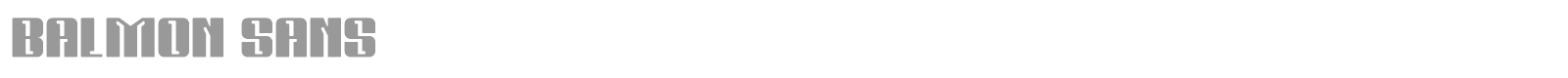 Balmon Sans font preview